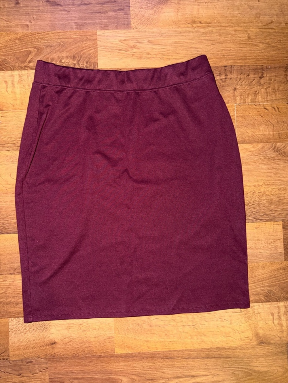 GNW Burgundy Stretch Pencil Skirt